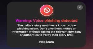 Fake Voice Phishing Warning