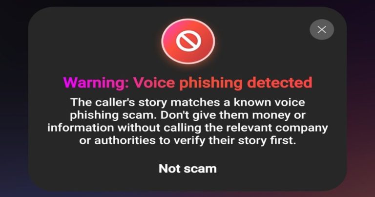 Fake Voice Phishing Warning